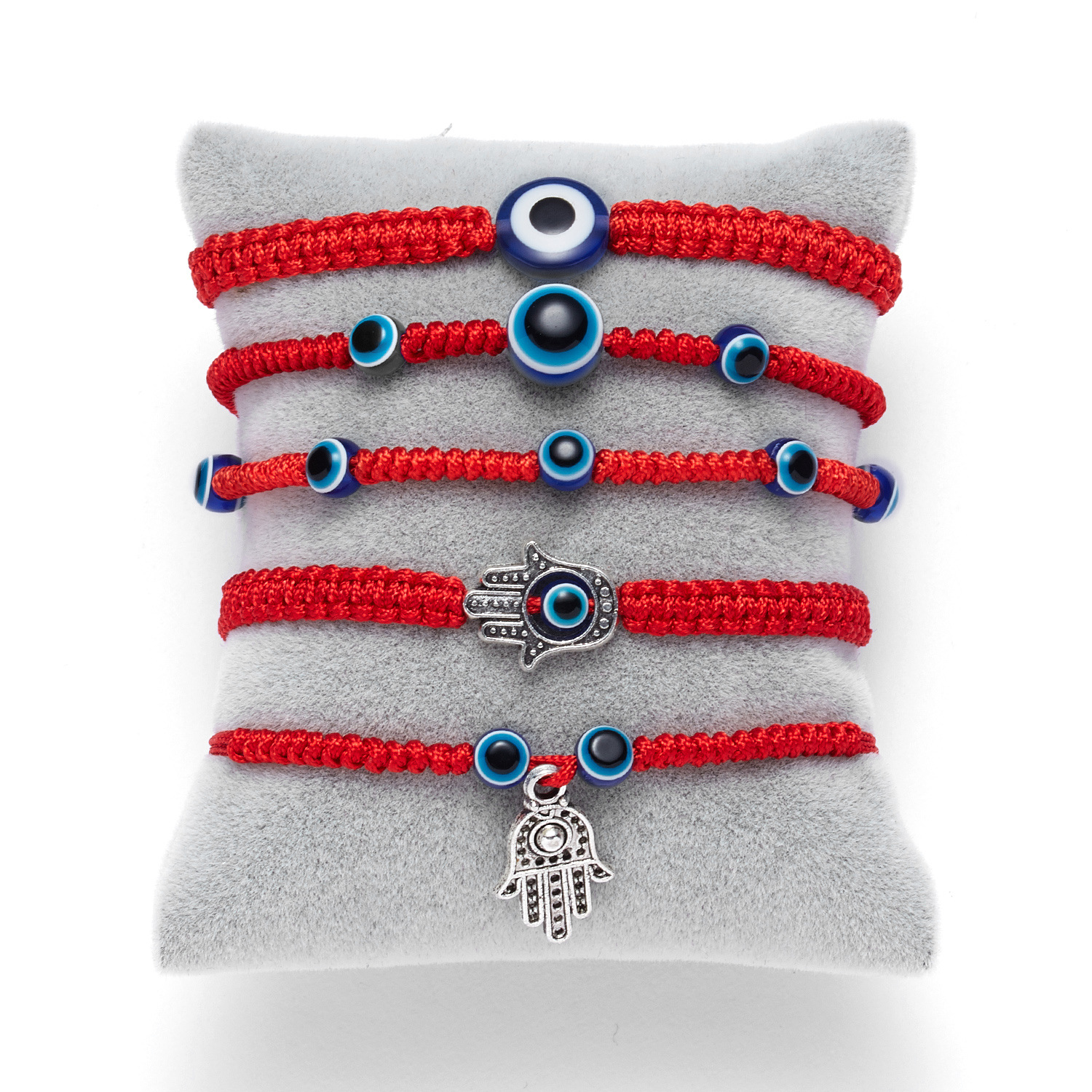 e-commerce creative blue eyes evil eyes red rope woven - 图1