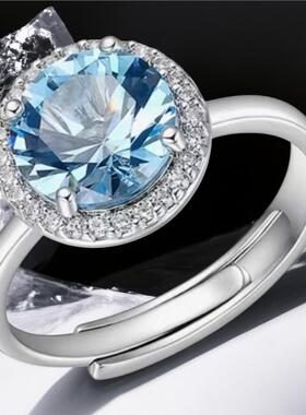 欧银色切彩戒指时尚开口千