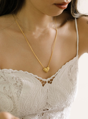 Wens「我的心」爱心吊坠长项链