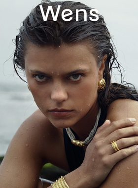 Wens部落系列仿白松石多层缠绕串珠项链女原创小众设计感颈链