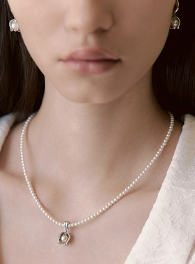 LILIFAN莉莉梵 铃兰内镶珍珠项链 小众设计高级感 时尚百搭锁骨链