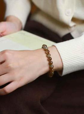 天然新疆和田玉玉器供应链且末糖料老料玉石素珠珠圆玉润手串带证