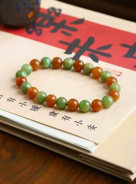 天然新疆和田玉玉器工厂店黑洋洞老料玉石黑洋洞唐三彩手串带证书