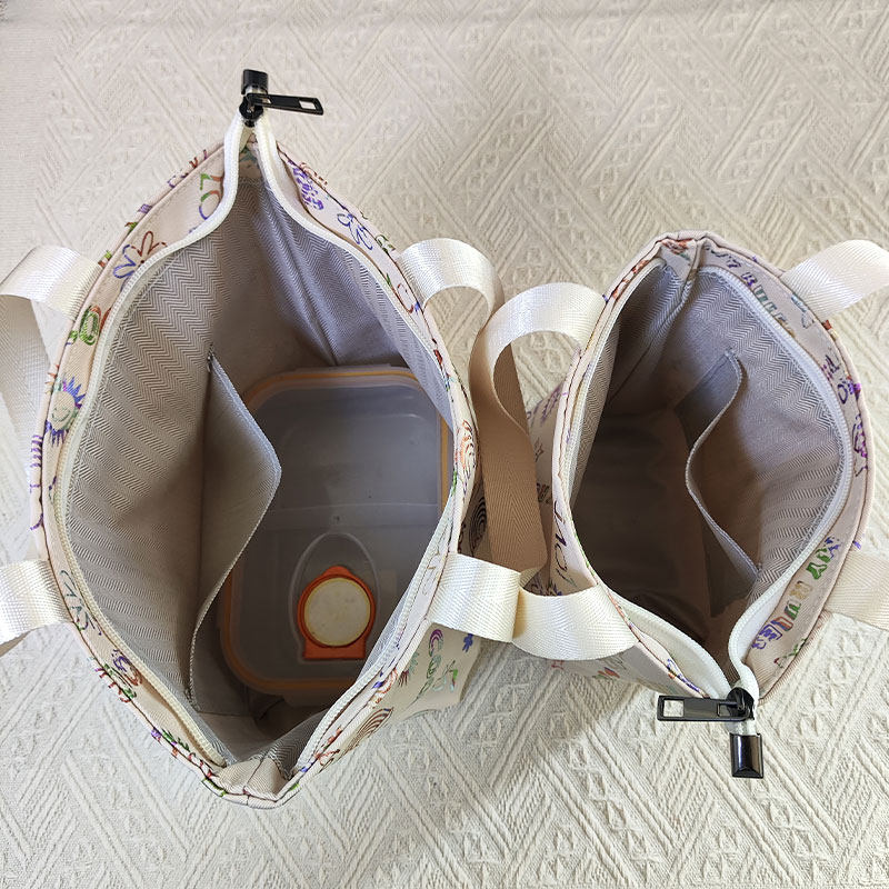 印花手提包女2025新款可爱学生帆布包迷你手拎包休闲便当袋防水,淘宝优惠券,粉丝福利购,淘宝优惠卷