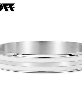 XXOFF手镯女小众设计轻奢时尚情话英文刻字钛钢情侣款开口手镯