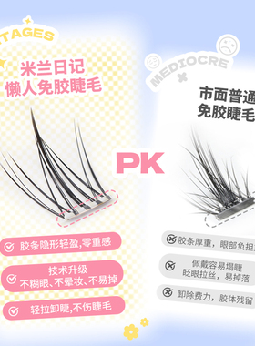 米兰日记闪接系列免胶假睫毛