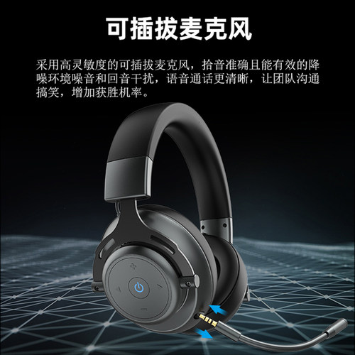 abingo无线头戴式四模电竞耳机蓝牙2.4G超低延迟听声辨位三角洲 - 图3