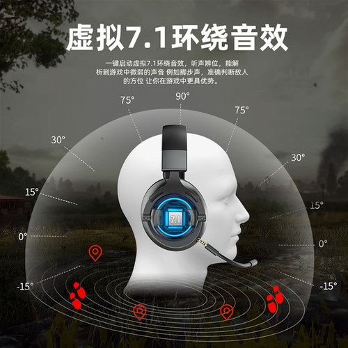 abingo无线头戴式四模电竞耳机蓝牙2.4G超低延迟听声辨位三角洲 - 图1