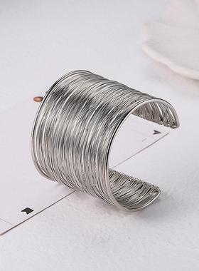 Punk multi-layer open bracelet Exaggerated jewelry bangle 饰