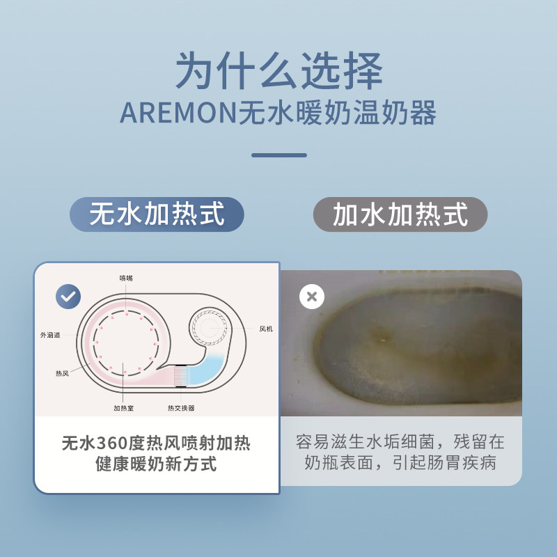 aremon无水调奶热奶母乳婴儿暖奶器 aremon暖奶器/加热器