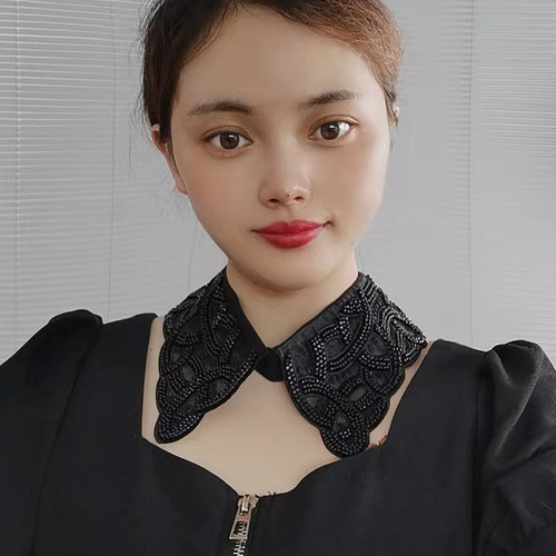 春夏配裙领口装饰假领子女减龄娃娃领多功能披肩假衣领韩版小领子 - 图0