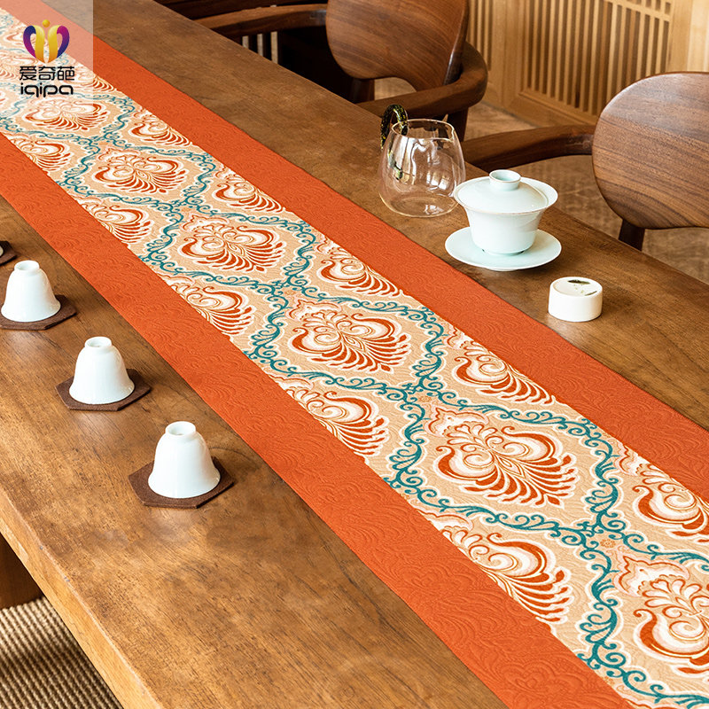 爱奇葩 原创大马士革高端桌旗茶席长条复古餐桌旗布茶台茶桌垫布,淘宝优惠券,粉丝福利购,淘宝优惠卷