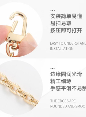适用于lv包款替换纯铜原版链条五合一麻将包植鞣牛皮肩带改造斜跨