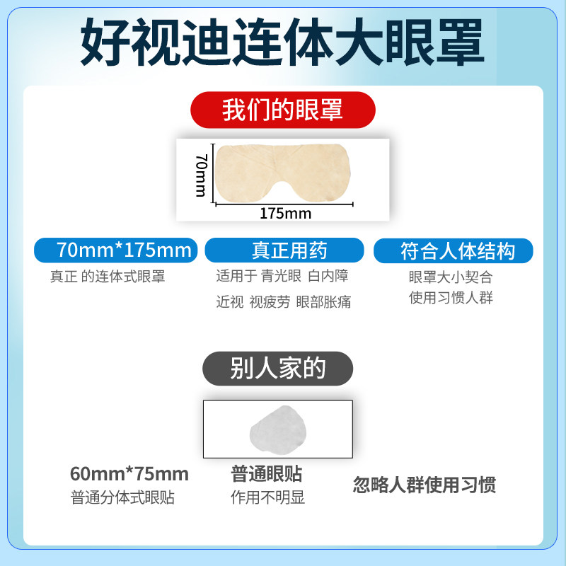 好视迪医用冷敷大眼罩正品护眼贴 宫医堂面部清洁护理产品（器械）