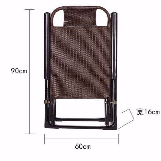 藤编夏凉椅躺椅折叠午休藤椅午睡阳台家用休闲椅老人椅子靠背懒人-图2