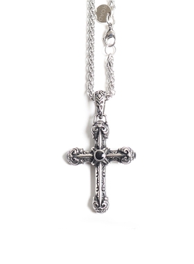 原创设计风花纹复古钛钢项链新品