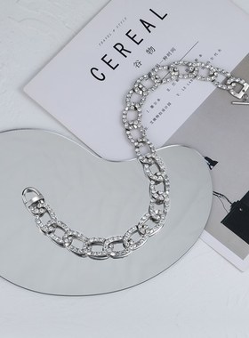 古巴小众设计轻奢嘻哈风毛衣链