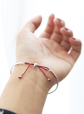 轻奢小众设计感风新年礼物银手镯
