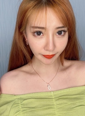 马蹄扣满钻小众设计感礼物吊坠