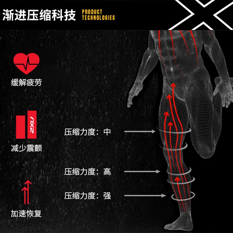2XU Light Speed系列马拉松压缩短裤男跑步专业紧身MCS高压缩裤