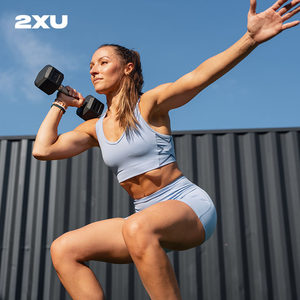 2XU Form系列高腰瑜伽裤女紧身三分裤运动健身短裤裸感提臀裤夏