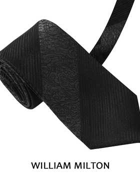 WILLIAMMILTON墨澜折影真丝领带