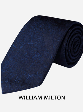 WILLIAMMILTON国潮幽兰真丝领带