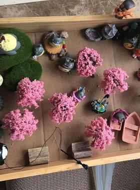 微景观手工小饰品创意摄影装饰石磨古井箩筐小摆件农家木桥小配件