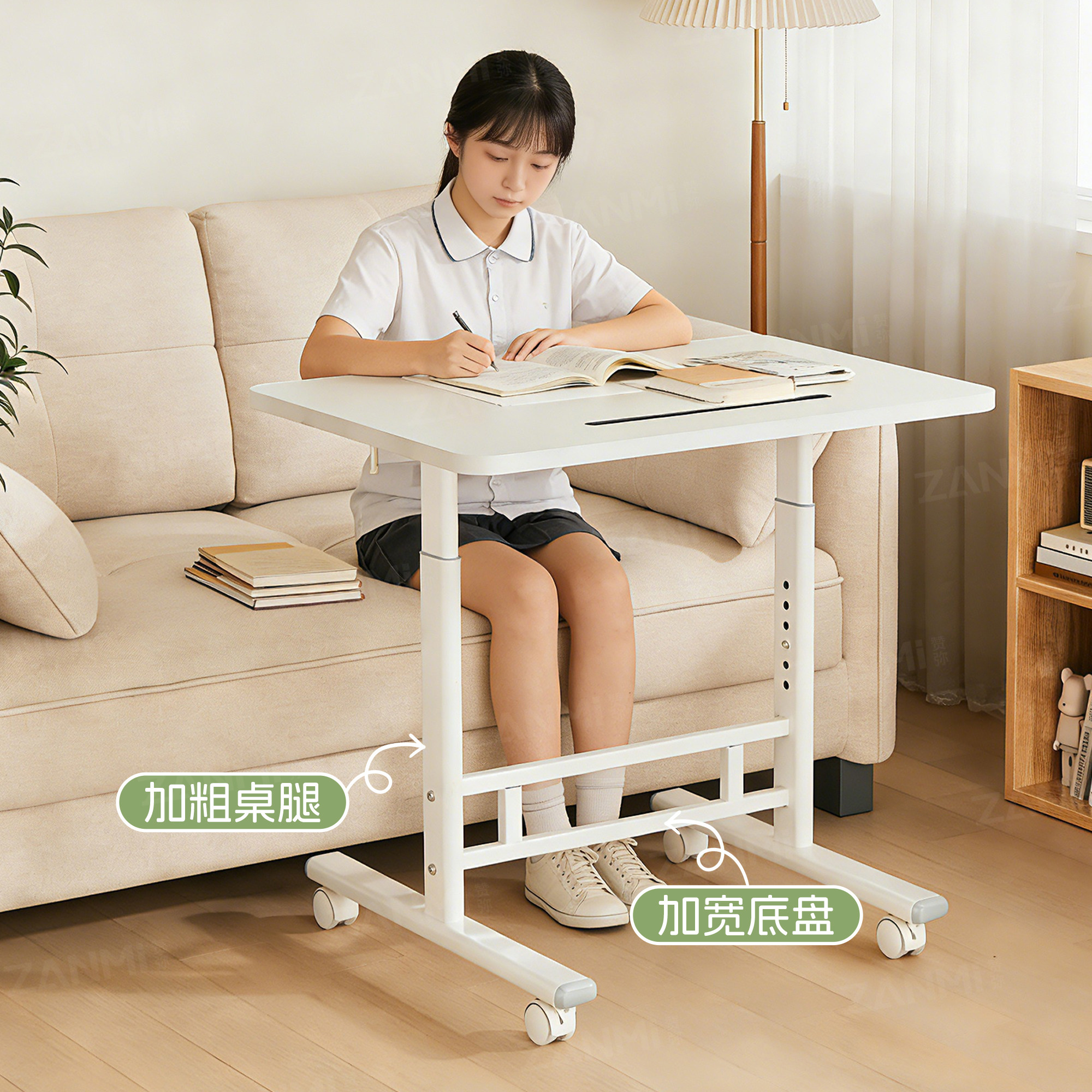 床边桌可移动书桌电脑桌升降桌卧室简易办公桌学生家用儿童学习桌,淘宝优惠券,粉丝福利购,淘宝优惠卷