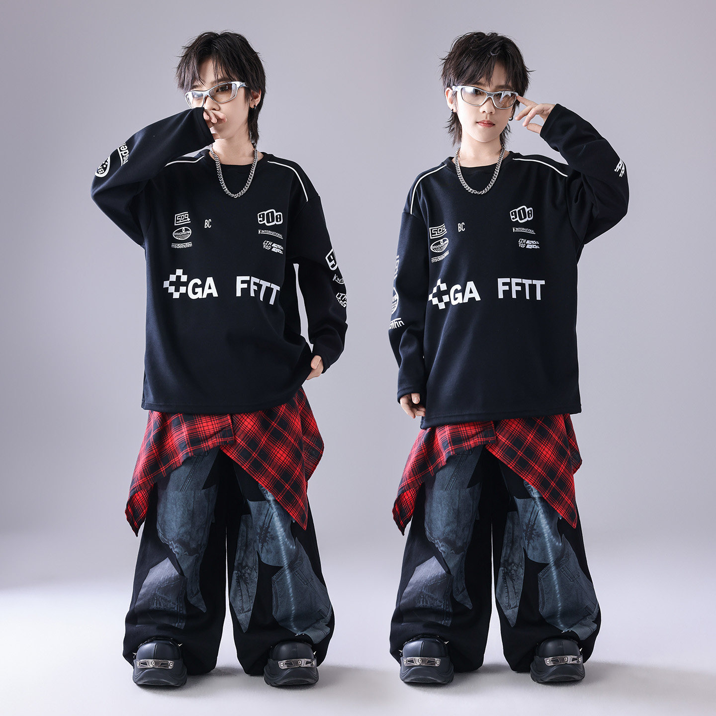 街舞儿童潮服hiphop童装少儿服装男童架子鼓演出服嘻哈风潮牌套装,淘宝优惠券,粉丝福利购,淘宝优惠卷