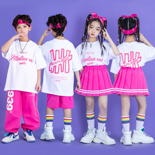国庆儿童演出服啦啦队表演服小学生运动会开幕式服装班服街舞潮服 - 图2
