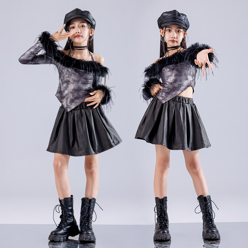 爵士舞服装女童潮酷时髦儿童辣妹装jazz套装走秀潮服少儿演出服酷,淘宝优惠券,粉丝福利购,淘宝优惠卷