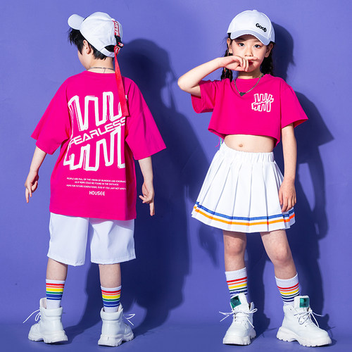 国庆儿童演出服啦啦队表演服小学生运动会开幕式服装班服街舞潮服 - 图3