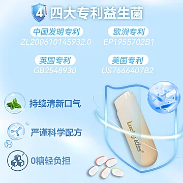 【luckykiss】益生菌弹射薄荷糖[10元优惠券]-寻折猪