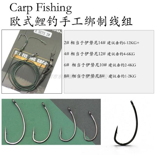 欧式钓组反底钓法欧鲤钓浮球钩组海竿抛杆成品线组野钓大草鲤鱼 - 图0