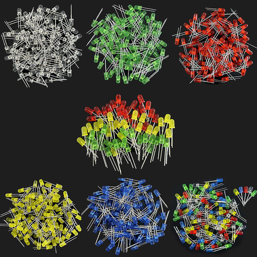 3/5mm小灯泡3V高亮led灯珠发光二极管草帽电源插座排插led指示灯 - 图2