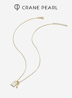 蔻润珍珠锁之恋s925银毛衣链