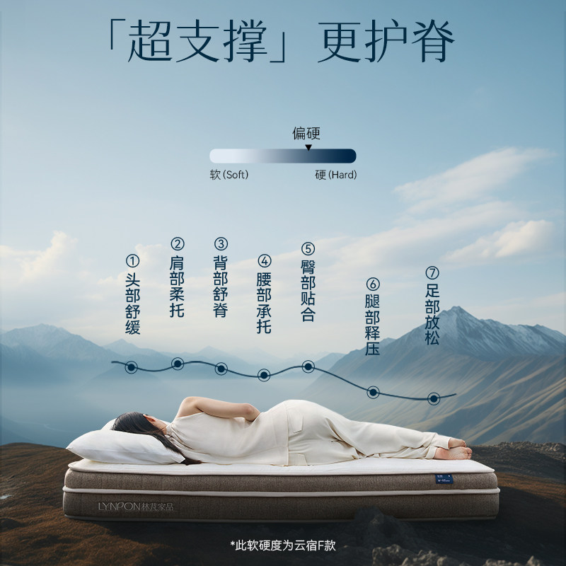 林芃云宿席梦思床垫硬垫厚20cm家用弹簧独立乳胶3D官方护脊旗舰店,淘宝优惠券,粉丝福利购,淘宝优惠卷