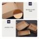 Spot disposable thickened corrugated paper baking biscuit snack boat box fold-free pastry box western dessert cake box