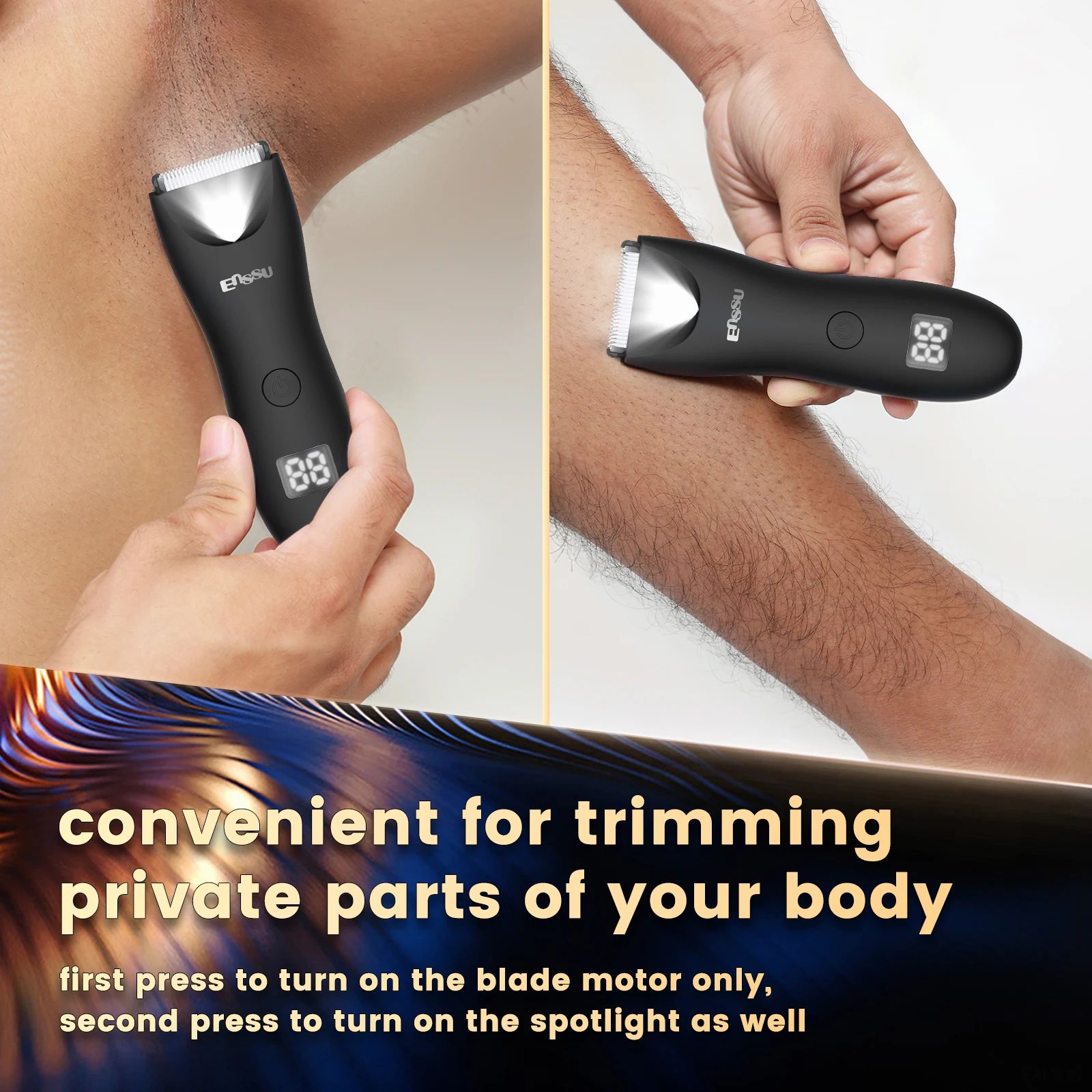 Professional Groin Body Hair Trimmer Ball Shaver for Men Bod - 图2