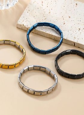 rendy Square Italy Stainless Steel Bracelets For Women Men H