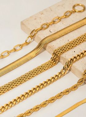 Uworld Fashion Link Chain Stainless Steel Bangle Bracelet fo