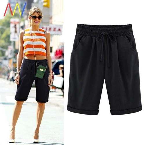 Women Summer clothes plus size fat big Shorts Short pants - 图1