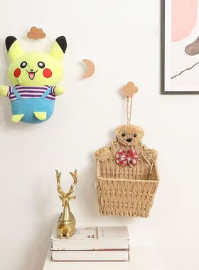 实木星星月亮云朵免打孔墙面｜