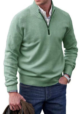 Sweater Station Men's Zipper Stand llar Wool Men's Warm Swea