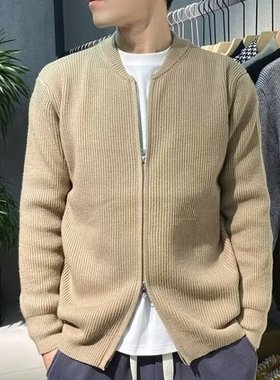 Knitwear Jacket Men's Cardigan Jacket Warm Slim Business Sol