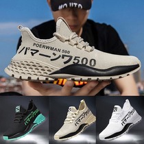 Male Sneakers Thick Bottom Increase Mesh Breathable Tenis Fe
