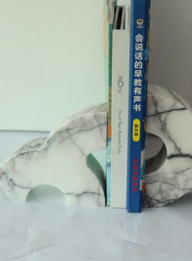 现代简约轻奢大理石书档装饰品摆件样板间客厅卧室书房玄关摆件