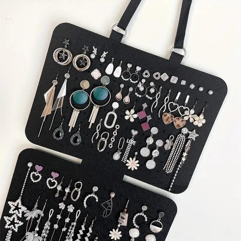 毛毡首饰收纳板壁挂式易收纳易插孔商用家用饰品项链耳饰展示收纳 - 图1