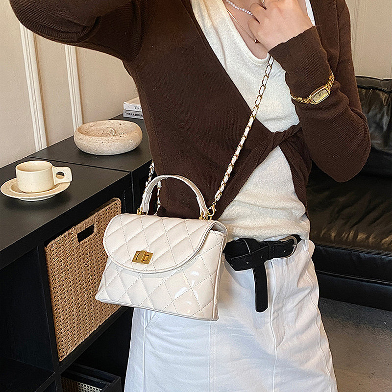 菱格链条包包女2025新款小香风时尚单肩包高级感斜挎包手拎小方包,淘宝优惠券,粉丝福利购,淘宝优惠卷